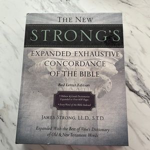 Strongs  Bible red letter expanded concordance